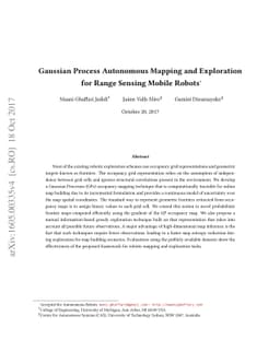 Gaussian Process Autonomous Mapping and Exploration for Range Sensing
  Mobile Robots