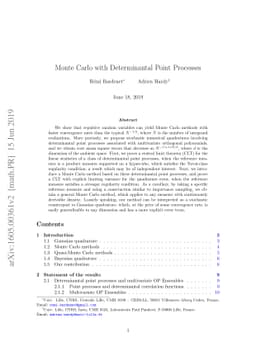 Monte Carlo with Determinantal Point Processes