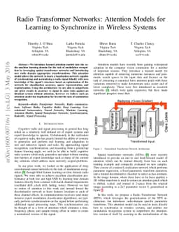 Radio Transformer Networks: Attention Models for Learning to Synchronize
  in Wireless Systems