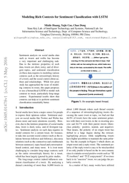 Modeling Rich Contexts for Sentiment Classification with LSTM