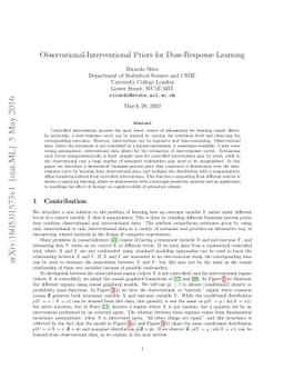 Observational-Interventional Priors for Dose-Response Learning
