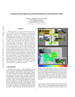 Learning Action Maps of Large Environments via First-Person Vision