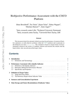 Biobjective Performance Assessment with the COCO Platform
