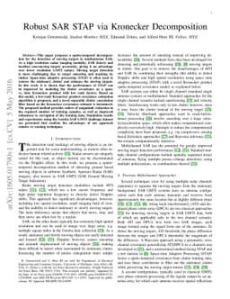 Robust SAR STAP via Kronecker Decomposition