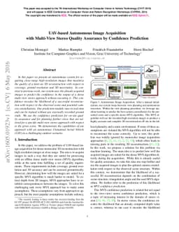 UAV-based Autonomous Image Acquisition with Multi-View Stereo Quality
  Assurance by Confidence Prediction