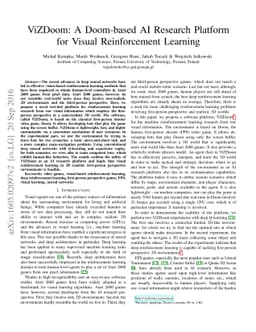 ViZDoom: A Doom-based AI Research Platform for Visual Reinforcement
  Learning