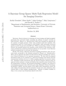 A Bayesian Group Sparse Multi-Task Regression Model for Imaging Genetics