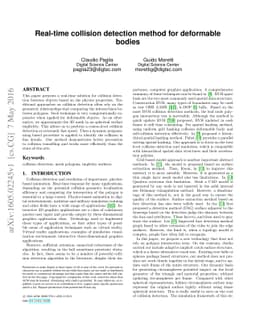 Real-time collision detection method for deformable bodies