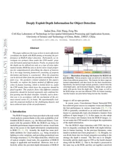 Deeply Exploit Depth Information for Object Detection