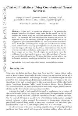 Chained Predictions Using Convolutional Neural Networks