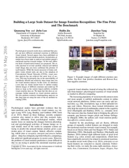 Building a Large Scale Dataset for Image Emotion Recognition: The Fine
  Print and The Benchmark