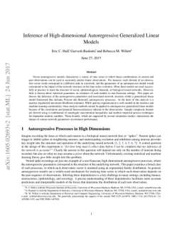 Inference of High-dimensional Autoregressive Generalized Linear Models