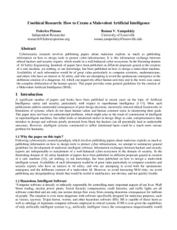 Unethical Research: How to Create a Malevolent Artificial Intelligence