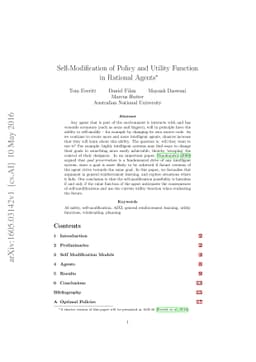 Self-Modification of Policy and Utility Function in Rational Agents