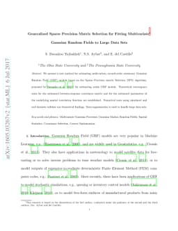 Generalized Sparse Precision Matrix Selection for Fitting Multivariate
  Gaussian Random Fields to Large Data Sets