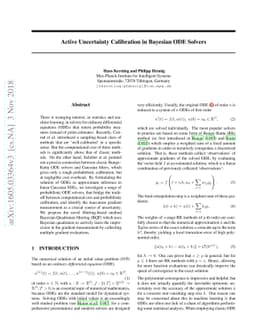 Active Uncertainty Calibration in Bayesian ODE Solvers