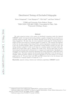 Distributed Testing of Excluded Subgraphs