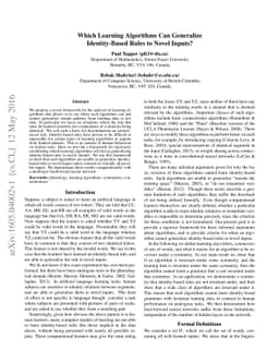 Which Learning Algorithms Can Generalize Identity-Based Rules to Novel
  Inputs?
