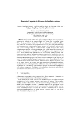 Towards Empathetic Human-Robot Interactions