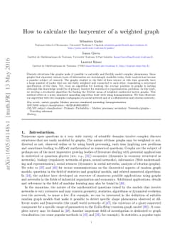 How to compute the barycenter of a weighted graph