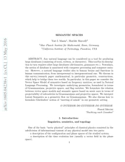 Semantic Spaces