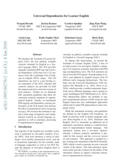 Universal Dependencies for Learner English
