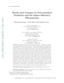 Divide and Conquer in Non-standard Problems and the Super-efficiency
  Phenomenon