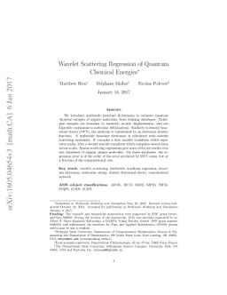 Wavelet Scattering Regression of Quantum Chemical Energies