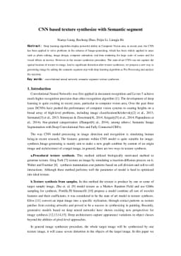 CNN based texture synthesize with Semantic segment