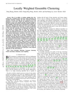 Locally Weighted Ensemble Clustering