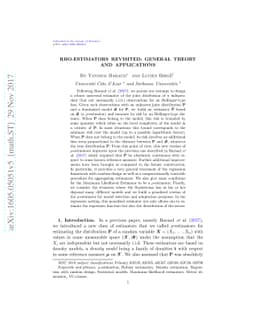 Rho-estimators revisited: General theory and applications