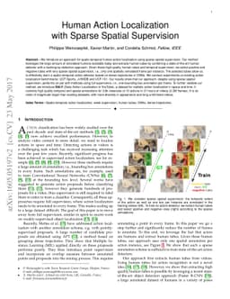 Human Action Localization with Sparse Spatial Supervision