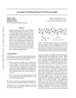 Learning Convolutional Neural Networks for Graphs