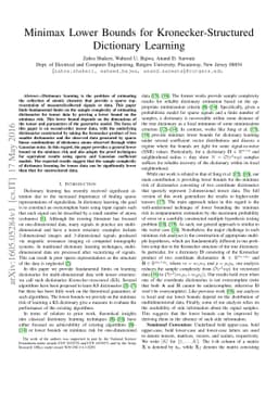 Minimax Lower Bounds for Kronecker-Structured Dictionary Learning