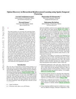 Option Discovery in Hierarchical Reinforcement Learning using
  Spatio-Temporal Clustering
