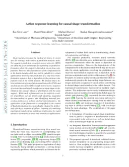 Deep Action Sequence Learning for Causal Shape Transformation