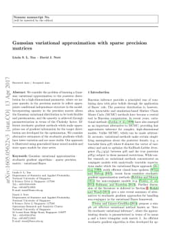 Gaussian variational approximation with sparse precision matrices