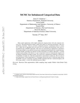 MCMC for Imbalanced Categorical Data