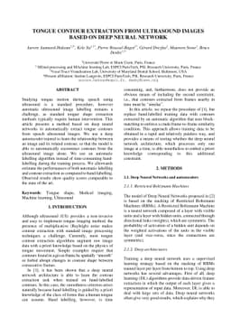 Tongue contour extraction from ultrasound images based on deep neural
  network