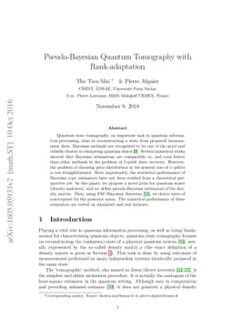Pseudo-Bayesian Quantum Tomography with Rank-adaptation