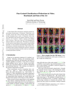 Fine-Grained Classification of Pedestrians in Video: Benchmark and State
  of the Art