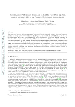 Modeling and performance evaluation of stealthy false data injection
  attacks on smart grid in the presence of corrupted measurements