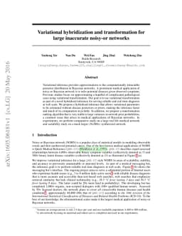 Variational hybridization and transformation for large inaccurate
  noisy-or networks