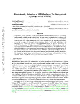 Dimensionality Reduction on SPD Manifolds: The Emergence of
  Geometry-Aware Methods