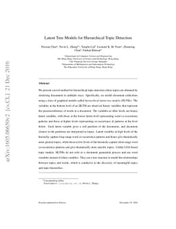 Latent Tree Models for Hierarchical Topic Detection