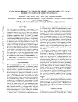 Sparse Signal Reconstruction with Multiple Side Information using
  Adaptive Weights for Multiview Sources