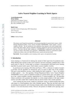 Active Nearest-Neighbor Learning in Metric Spaces