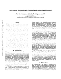 Path Planning in Dynamic Environments with Adaptive Dimensionality