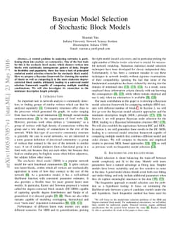 Bayesian Model Selection of Stochastic Block Models