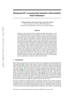 Backprop KF: Learning Discriminative Deterministic State Estimators